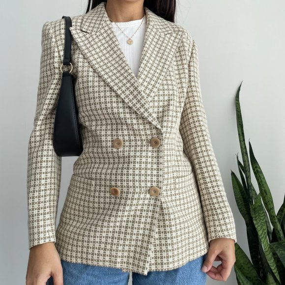 Vintage Escada double breasted front woven blazer jacket - Picture 6 of 11